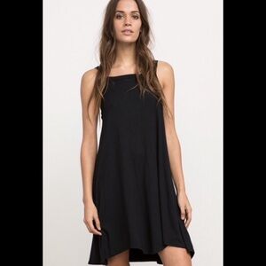 Black Scalloped Swing Dress